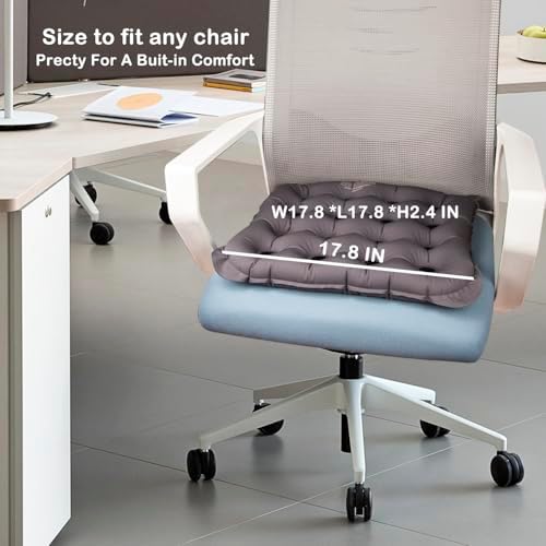 Inflatable Seat Cushion, Portable Air Seat Chair Cushions for Pressure Relief Breathable Waffle Square Seat Pad for Home Car Wheelchairs Office Chairs and Airplanes (1 Pack)