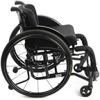 Sports Wheelchair, Durable & Lightweight, 15.7-Inch Wide Seat, Black, Steel Frame, Mag & Spoke Wheels