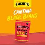 Gran Luchito Mexican Cantina Black Beans 15oz (Pack Of 6) - Vegan - Fat Free - Non GMO - Microwavable Pouch