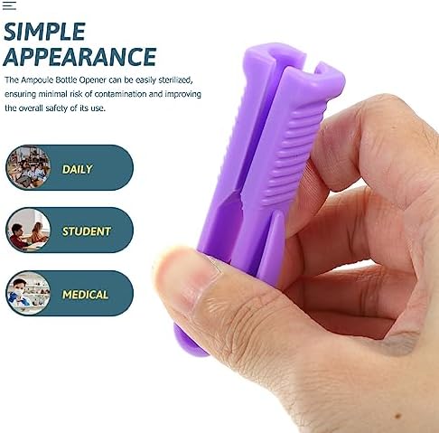 Tools Tools 6pcs Plastic Ampoule Opener Ampoule Breaker Mini Bottle Cutter Glass Vial Opening Tool for Operation and Laboratory Bottle Purple