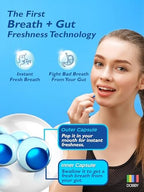 PaperMints CoolCaps - Instant Fresh Breath Mints Sugar-Free, 10 x Tubes of 18 capsules Extreme Bad Breath Treatment for Adults, Breath Freshener Pearls for Halitosis Keto-Friendly Peppermint - total 180 units