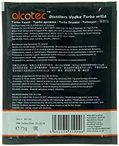 Alcotec Vodka Turbo Yeast | Vodka Distilling | Home Brewing | Fast Acting Powerful Yeast | Wine Yeast for Wine Making | Beer-Brewer Yeast | (pack of 4)