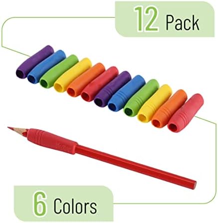 Mr. Pen- Pencil and Pen Grips, Colorful, 12 Pack, Pencil Grips for Adults, Rubber, Ergonomic, Pen Gripper