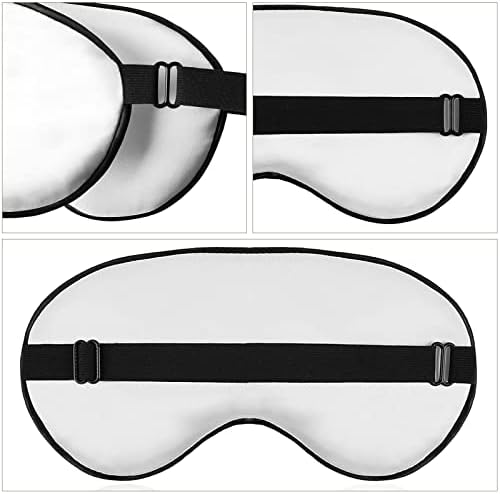 Custom Eye Mask for Men Women Personalized Sleep Mask Add Your Photo Text Logo Adjustable Strap Eyeshade for Sleeping Travel Work, PureBlack