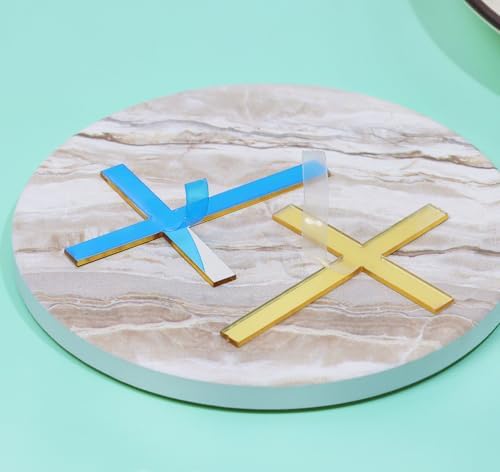 ONLYKXY 15pcs Gold Small Cross Cake Side Decor Acrylic Cross Cupcake Topper Glitter Pick for Theme Party Craft DIY,Bless,Wedding, Bridal Shower,Christmas,Hallowmas,Birthday Baptism,1.77x2.36in