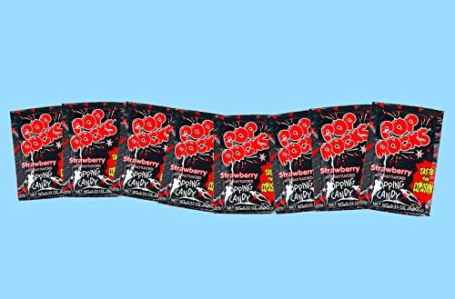 Pop Rocks Strawberry Bulk (0.33 oz) – 72 Pack Strawberry Flavored Pop Rocks Popping Candy, Retro Crackling Rock Candy for Halloween, Christmas, Easter, Valentine’s Day & Parties – By Dr. Variety