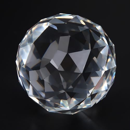 Clear Cut Crystal Prisms Glass Ball Glittering Sphere Decor Home Restaurant Hotel K9 Crystal Material (60MM/2.36in)