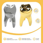 Dental Tooth Model Decoration for Office Tooth Model Gift for Display Decoration Clinic Desktops Dental Student Gift(Golden)