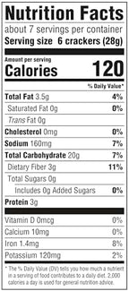 Triscuit Organic Original Whole Grain Wheat Crackers, Organic Crackers, Vegan Snacks, Bulk Lunch Snacks, 6 - 7 oz Boxes