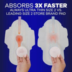 Always Ultra Thin Feminine Pads with Wings for Women, Size 5, Extra Heavy Overnight Absorbency, Unscented, Up to 100% Leak-Free Comfort, 34 Count