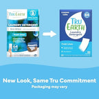 Tru Earth Compact Dry Laundry Detergent Sheets - Up to 64 Loads (32 Sheets) - Paraben-Free - Original Eco-Strip Liquidless Detergen - Fresh Linen | Packaging May Vary
