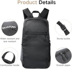 Lightweight Foldable Backpack – Water-Resistant Travel Daypack with Spacious Compartment & Front Pocket, Compact and Durable for Daily Use