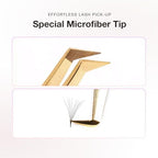 Curacoro Lash Tweezer - Professional & Precision Fiber Tip Grip Lash Tweezers for Eyelash Extensions, Multi Shapes & Purposes Tweezers for Volume, Isolation & Classic Lashes (Gold, The Good Angle)