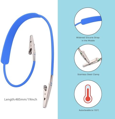 12 Pcs Autoclavable Silicone Dental Bib Clips - Individually Wrapped, Colorful Bib Holder with Lanyard Neck Chain for Dentist, Elderly Patients, Restaurant Napkin (Bright Colors)