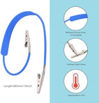 12 Pcs Autoclavable Silicone Dental Bib Clips - Individually Wrapped, Colorful Bib Holder with Lanyard Neck Chain for Dentist, Elderly Patients, Restaurant Napkin (Bright Colors)