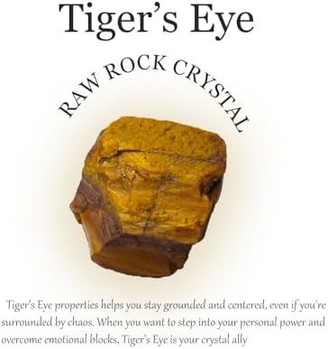Apengshi Tiger's Eye Raw Crystals 2PCS Natural Rough Rocks Healing Crystal and Stones DIY Raw Stones Meditation Fountain Garden Home Decor