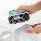 Laundry Scrub Brush 2 Pack Soft Bristle Brush for Stains & Clothes - Household Cleaning Tool for Bathroom Countertops & Bathtubs (Blue)