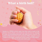 Wooden Massage Ball - 2pcs Acupressure Ball for Natural Labor and Delivery Essentials, Birthing Comb, Labor Comb Spiky Massage Ball Stress Relief