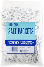 Iodized Individual Salt Packets, 1200 Count, 0.5g Each, 21.1 Ounces Total