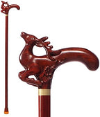 Natural Wood Walking Stick,Handcrafted Walking Cane,Wood Canes for Men and Women,Walking Sticks for Seniors, Red (Size : 80cm/31in)