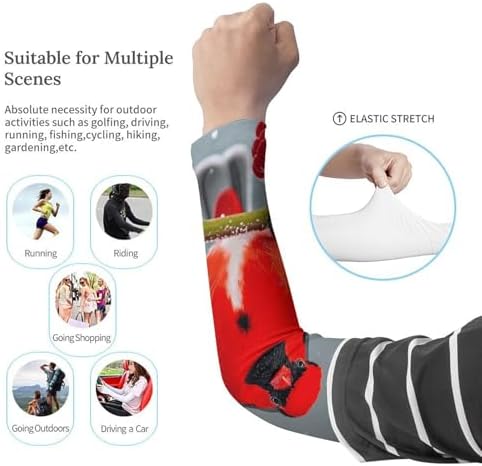 Sun Protection Cardinal Birds Arm Sleeves Breathable Cooling Compression Arm Sleeves Tattoo Cover Up X-Large