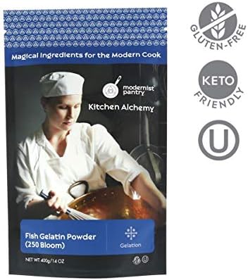 Pure Fish Gelatin Powder (250 Bloom) Gluten-Free OU Kosher Certified - 400g/14oz