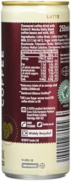 Costa Coffee Latte 12 x 250ml Cans