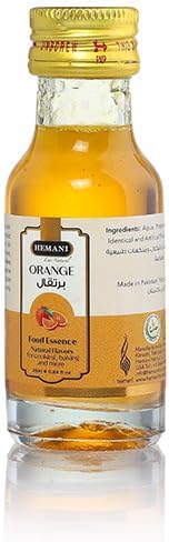 Hemani Orange Food Essence 25mL - Alcohol-Free Orange Flavoring for Baking, Drinks & Desserts