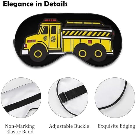 Fire Truck Soft Sleep Eye Mask Light Blocking Blindfold Night Masks for Sleeping Travel