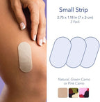 EpiDerm Silicone Gel Scar Small Strips - Premium Fabric-Lined Silicone Scar Sheets for Small Scars - Non-Medicated, Washable & Reusable Scar Tape - Gentle on All Skin Types - 3-Pack, Natural Tone