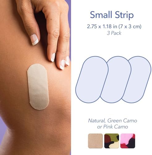 EpiDerm Silicone Gel Scar Small Strips - Premium Fabric-Lined Silicone Scar Sheets for Small Scars - Non-Medicated, Washable & Reusable Scar Tape - Gentle on All Skin Types - 3-Pack, Natural Tone