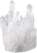 Rockcloud Natural Clear Rock Crystal Quartz Cluster Stone Specimen for Home Decoration, Healing Crystals Points Druzy Geode Figurine for Fengshui