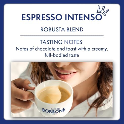 Caffè Borbone Espresso Intenso Whole Bean Coffee, 100% Robusta Blend, Medium Roast, 2.2 lb Bag (Pack of 1)