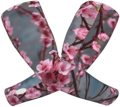 Cherry Blossom Print Cooling Sleeves Cooling Sleeves â€“ Ice Silk Arm Covers For Men And Women