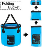 AUTODECO Collapsible Bucket 5 Gallon Container Folding Water Bucket Portable Wash Basin 20L