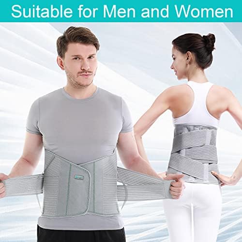 Entire Back Brace, Lumbar Support Belt for Women & Men, Adjustable Waist Trainer Belt for Entire Back Pain Relief,Keeps Your Spine Straight and Safe (XL)