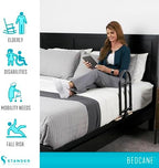 Stander BedCane, Adult Bed Rail and Support Handle, Bedside Safety Elderly Stand Assist with Organizer Pouch, ASTM Safety Approved Bedrail