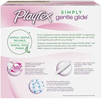Playtex Gentle Glide Tampons with Unscented Super Absorbency, 36 Count