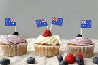 JBCD Australia Toothpick Flag Australian Mini Small Cupcake Topper Flags, 100pcs