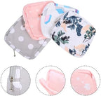Amosfun 20Pcs Portable Sanitary Napkin Storage Bags for Teen Girls Mini Zipper Makeup Cosmetic Pouch Lightweight Polyester Pad Organizer for Travel and Daily Use