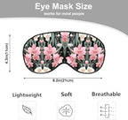 Orchid Flower Eye Mask Sleeping Mask Bloom Summer Spring Wildflowers Botanical Bouquet Bright Sleep Masks Silky Soft Eye Cover for Women Men Travel Sleeping