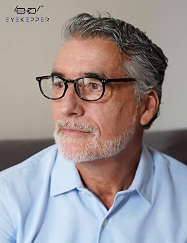 Eyekepper 5-Pack Spring Hinges 80's Classic Reading Glasses Black Frame Tortoise Arm +1.25