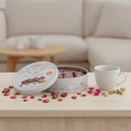 Zaitoune Rose Covered Turkish Delight - 9 oz | Stuffed with Pistachios & Cashews | Coated with Dried Rose Petals | Authentic Luxury Lokum Sweets in Beautiful Gift Tin | Handmade, Individually Wrapped
