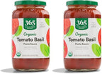 365 by Whole Foods Market, Organic Tomato Basil Pasta Sauce, 25 Ounce (Pack of 2)