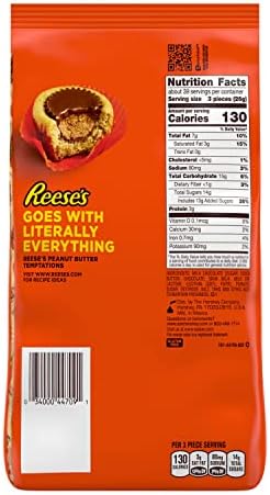 REESE'S Miniatures Milk Chocolate Peanut Butter Cups, Candy Party Pack, 35.6 oz