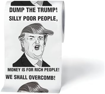 BigMouth Inc Donald Trump Toilet Paper - Novelty Presidential Toilet Tissue Features The President’s Face - Usable Roll of Paper, Makes a Hilarious Gag Gift