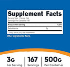 Nutricost Beta Alanine Powder 500 Grams (1.1lbs) - Pure Beta Alanine, Gluten Free & Non-GMO
