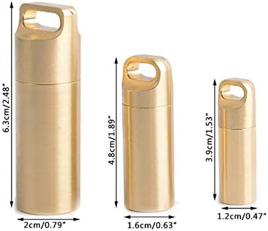 SagaSave Keychain Pill Holder, Waterproof Pill Box Keychain Portable Pill Case Pill Box Organizer Daily Pill Container for Outdoor Camping 4.85cm × 1.55cm