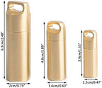 SagaSave Keychain Pill Holder, Waterproof Pill Box Keychain Portable Pill Case Pill Box Organizer Daily Pill Container for Outdoor Camping 4.85cm × 1.55cm