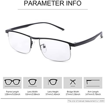 LJIMI Photochromic Progressive Multifocus Reading Glasses Transition Sun Readers Anti Blue Light Sunglasses for Men Women